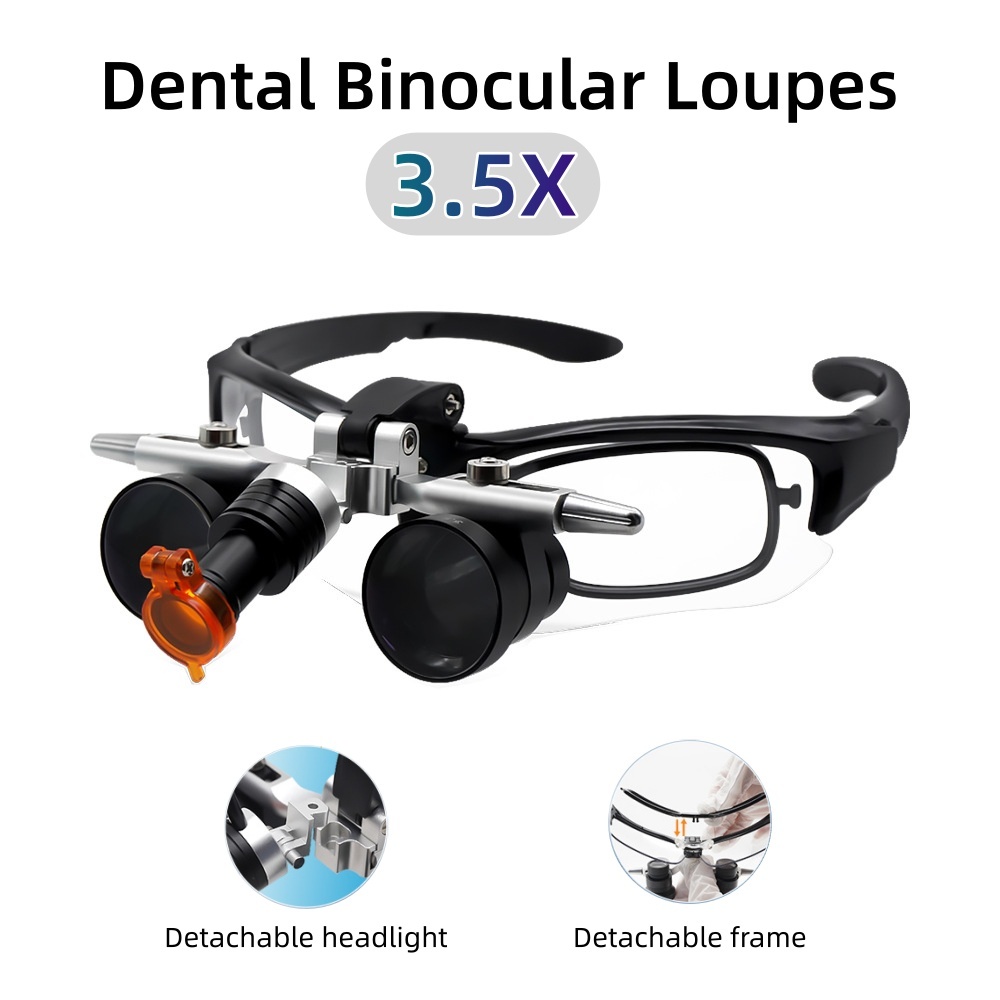 Led Medical Headlight - Lupy stomatologiczne binokularne 3.5X, medyczny powiększalnik